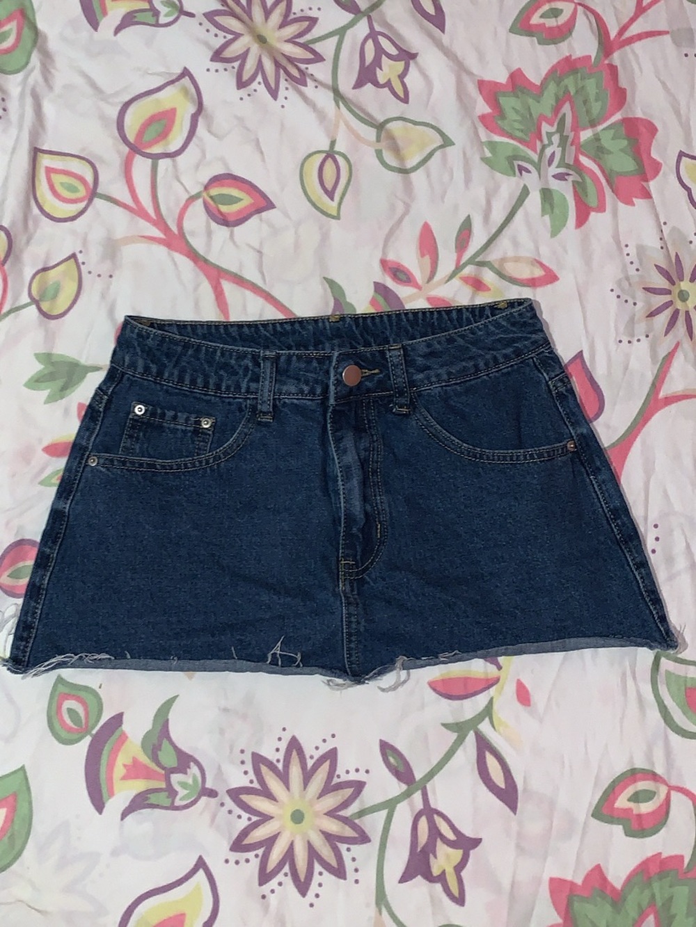 SHEIN Dark Blue Denim Mini Skirt